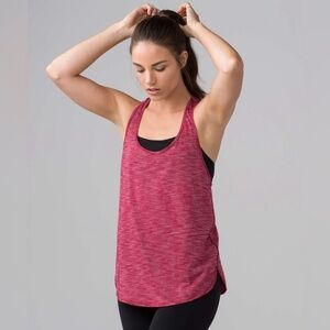 Lululemon 105 F Singlet in Heathered Cranberry
